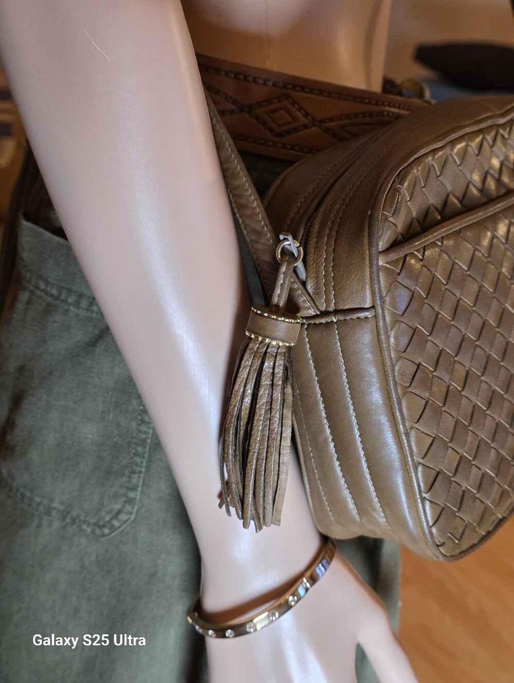 Vintage Kamarel New York Woven Leather Crossbody Shoulder Camera Bag EUC - Picture 11 of 15